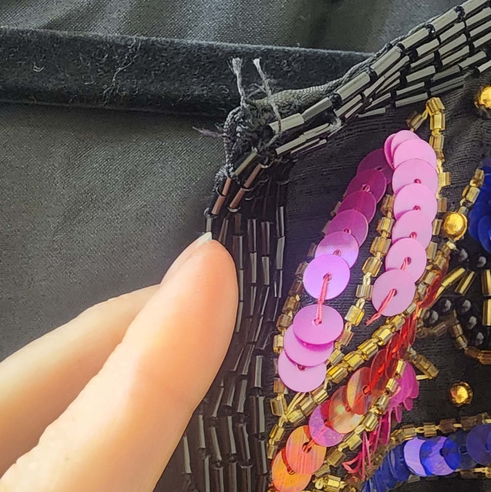 Scala Multicolor Sequin Jacket, Size Medium Petit… - image 6